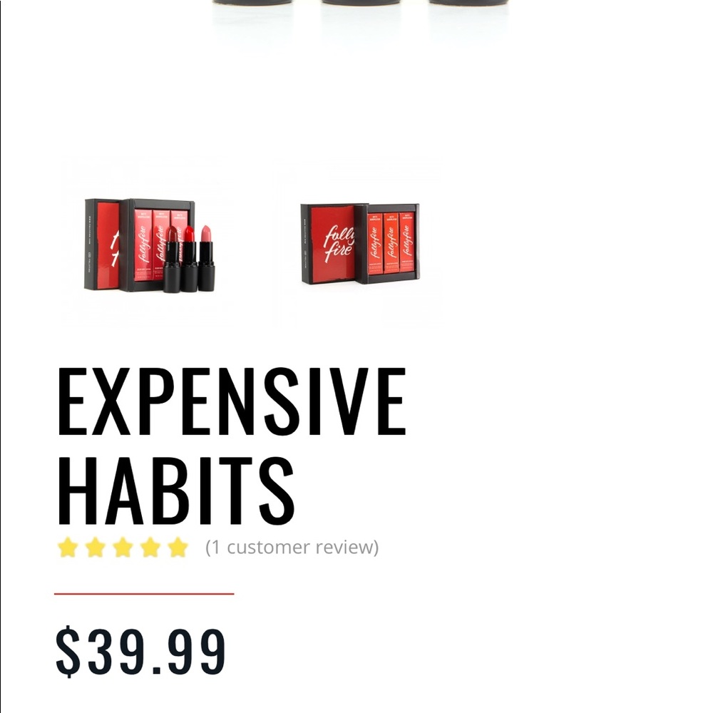 Folly Fire Expensive Habits Lipstick Set